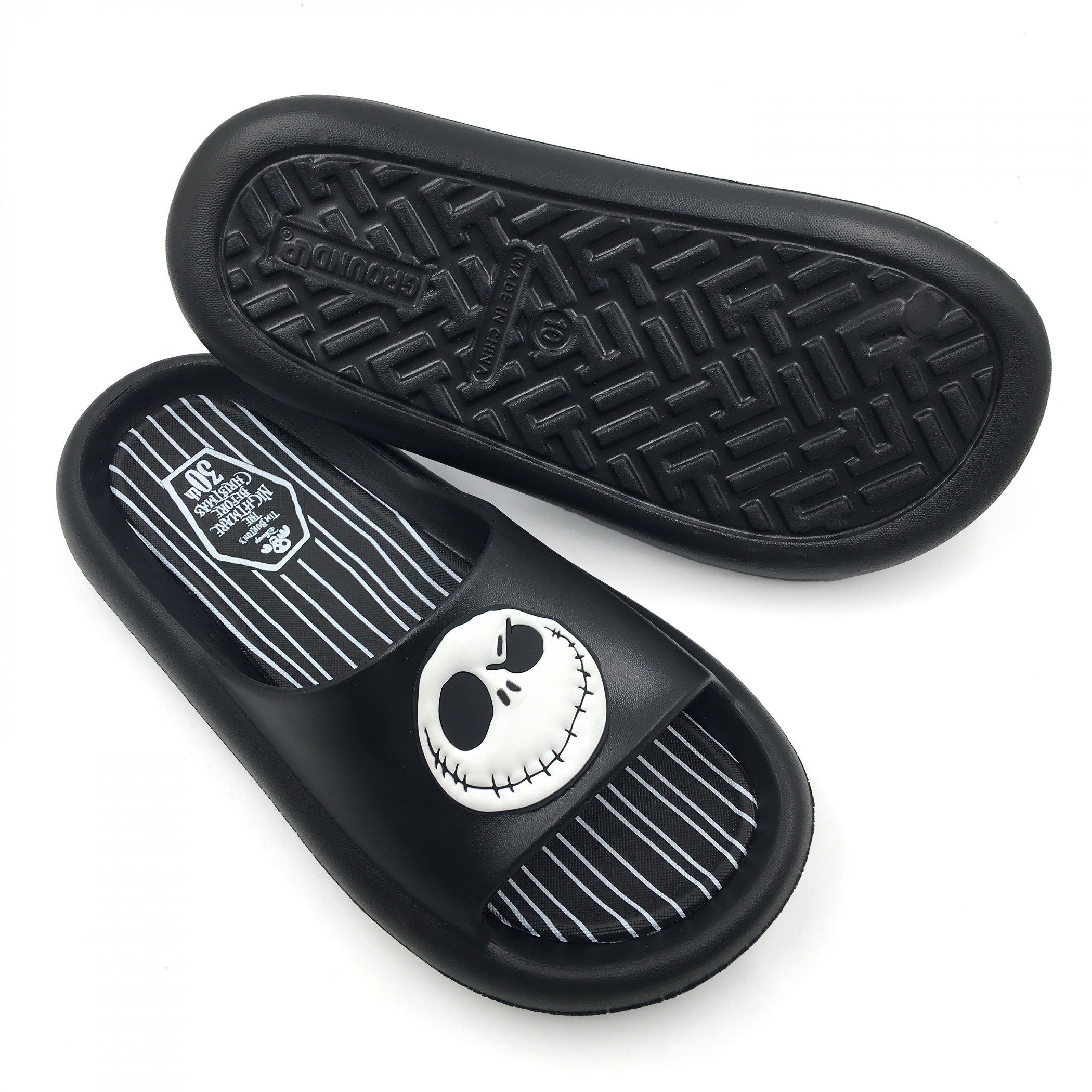 The Nightmare Before Christmas Jack Skellington Grin Flip Flop Slide Sandals